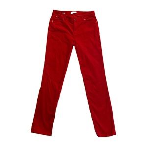 Red Talbots velvet dress pants